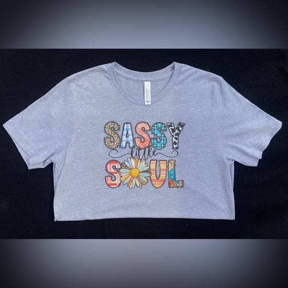 Bella Canvas “Sassy Little Soul” // Size Medium // Color Grey, Pink, Blue, etc - Picture 1 of 1